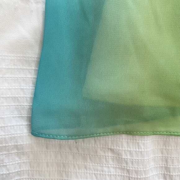 AFTER SIX TROPICAL OMBRE BRIDESMAID SLEEVELESS EMPIRE WAIST COLORFUL GOWN - 4 - Picture 10 of 10